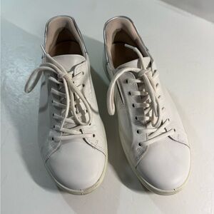 Ecco White & Silver Soft 7 Sneakers